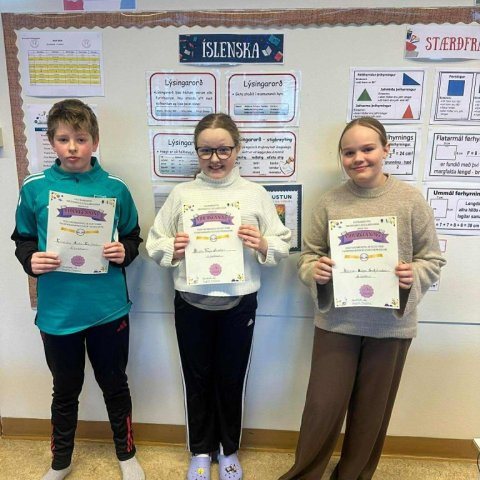 6.b. Kristófer Andri, Heiðdís Freyja og Ástrós Helga