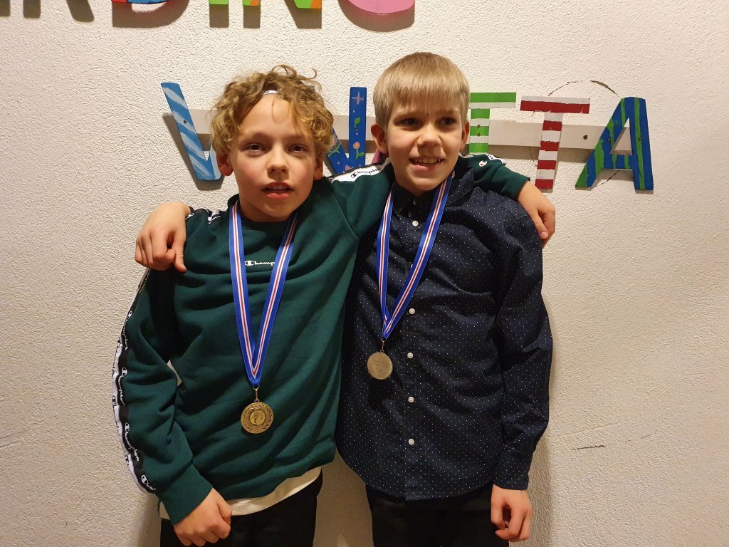 Aron Óli og Haukur  (á myndina vantar Árna Helgason)