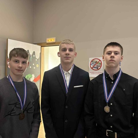 Hreystibraut drengir: Úlfur 3. sæti, Sverrir Freyr 1. sæti og Óðinn Arnar 2. sæti