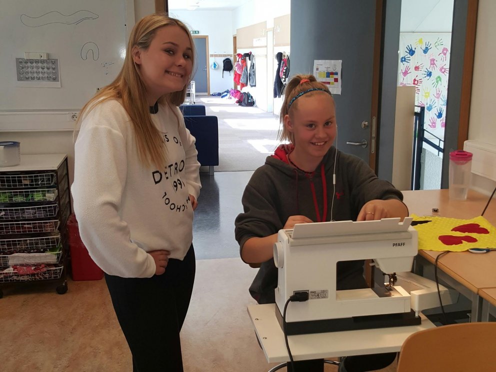 Tinna Kristjáns í starfskynningu við Tjarnarstíg