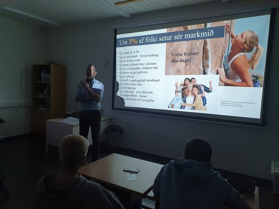 Þorgrímur Þráinsson í heimsókn til okkar