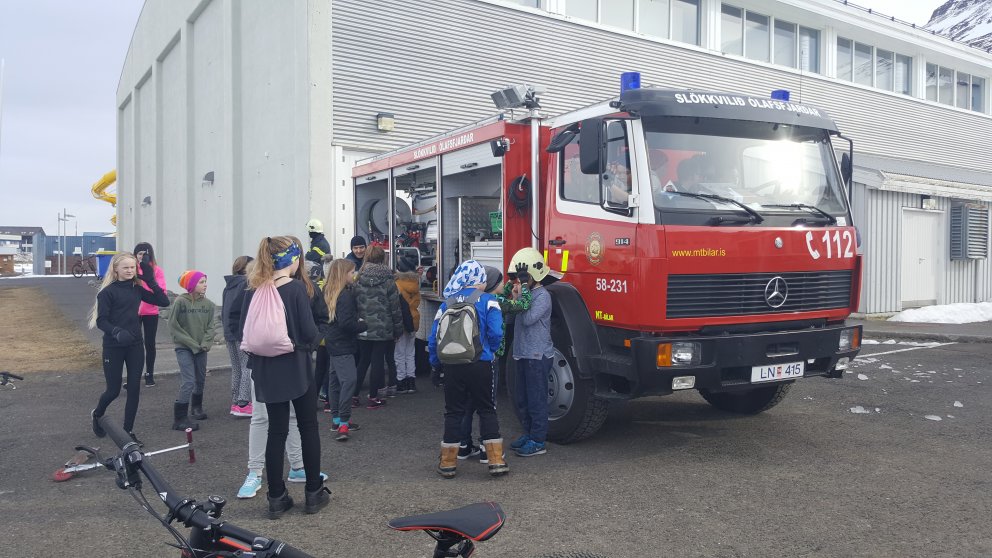 112 dagurinn - brunaæfing