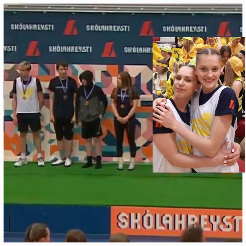 Verðlaunaafhendingin: Grunnskóli Fjallabyggðar í 3. sæti.