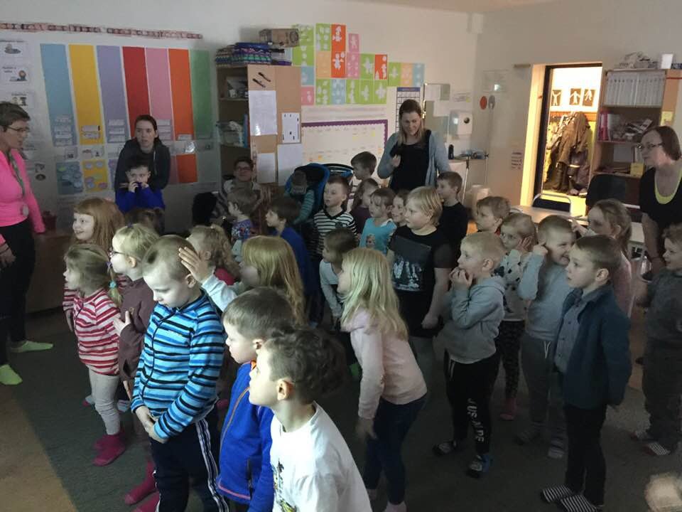 Heimsókn frá leikskólanum