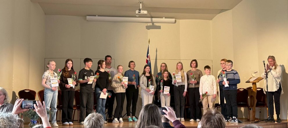 Keppendur ásamt kennurum sínum