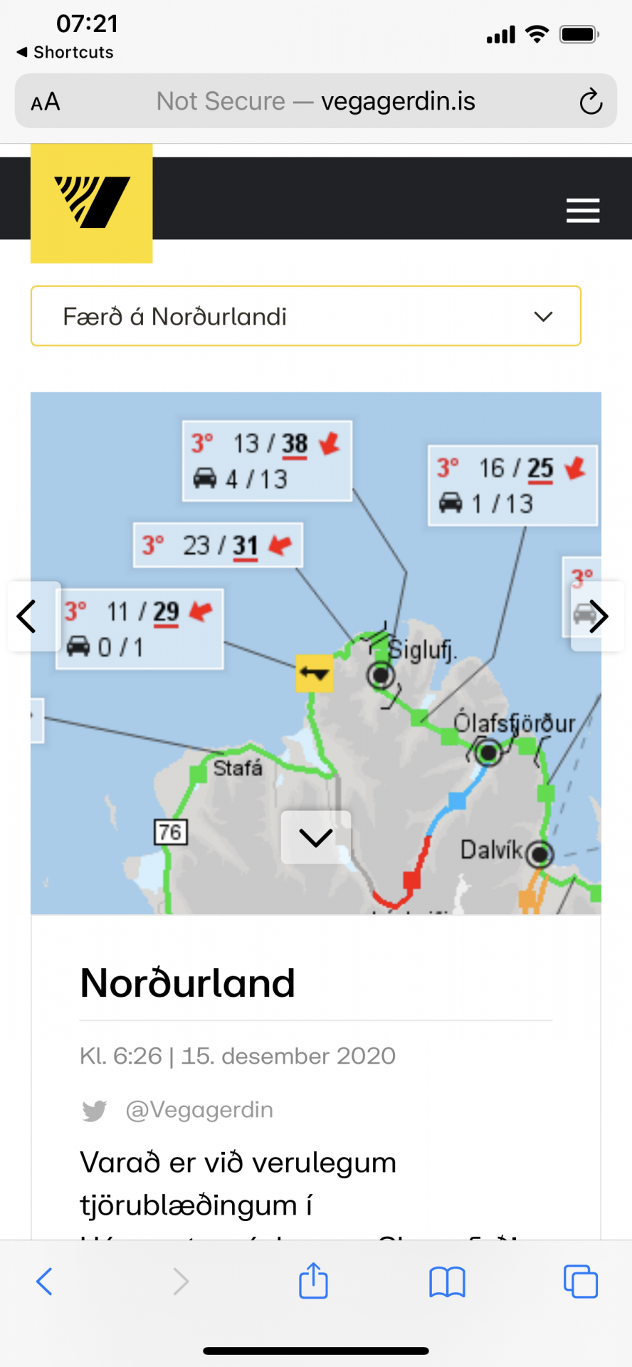 Skólaakstur fellur niður í dag
