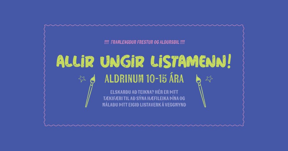 Ertu á aldrinum 10-15 ára? Elskarðu að teikna?