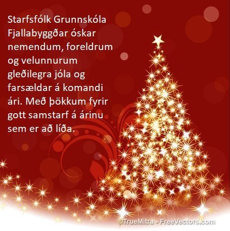 Jólakveðja frá starfsfólki Grunnskóla Fjallabyggðar