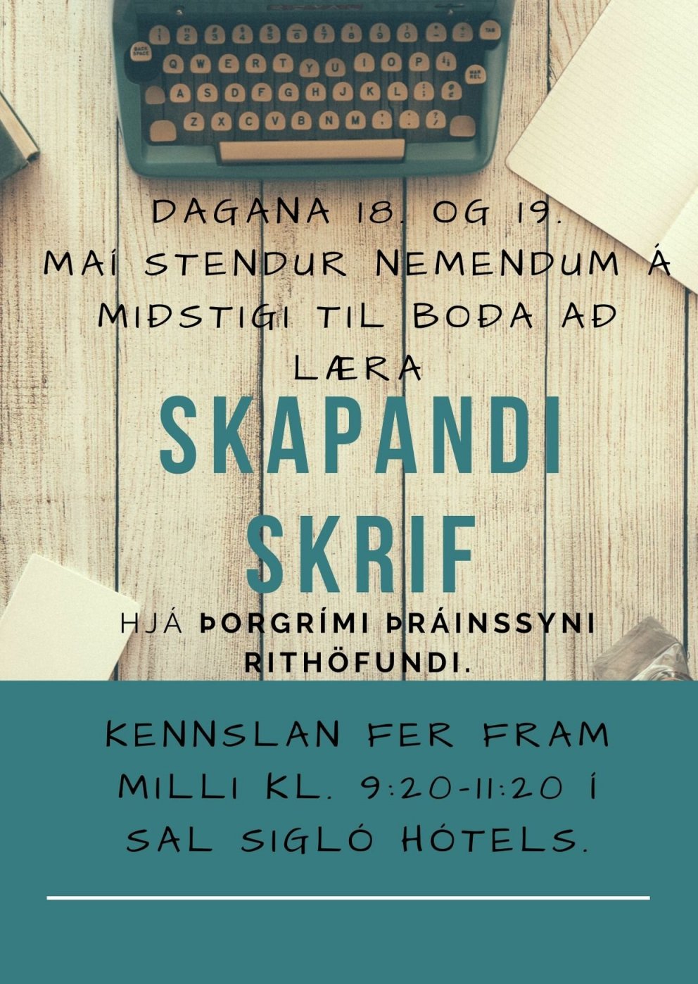 Skapandi skrif í boði fyrir nemendur í 5., 6. og 7. bekk Fjallabyggðar