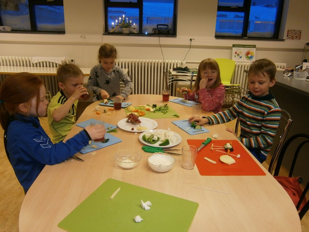 Heimilisfræðitími á Ólafsfirði