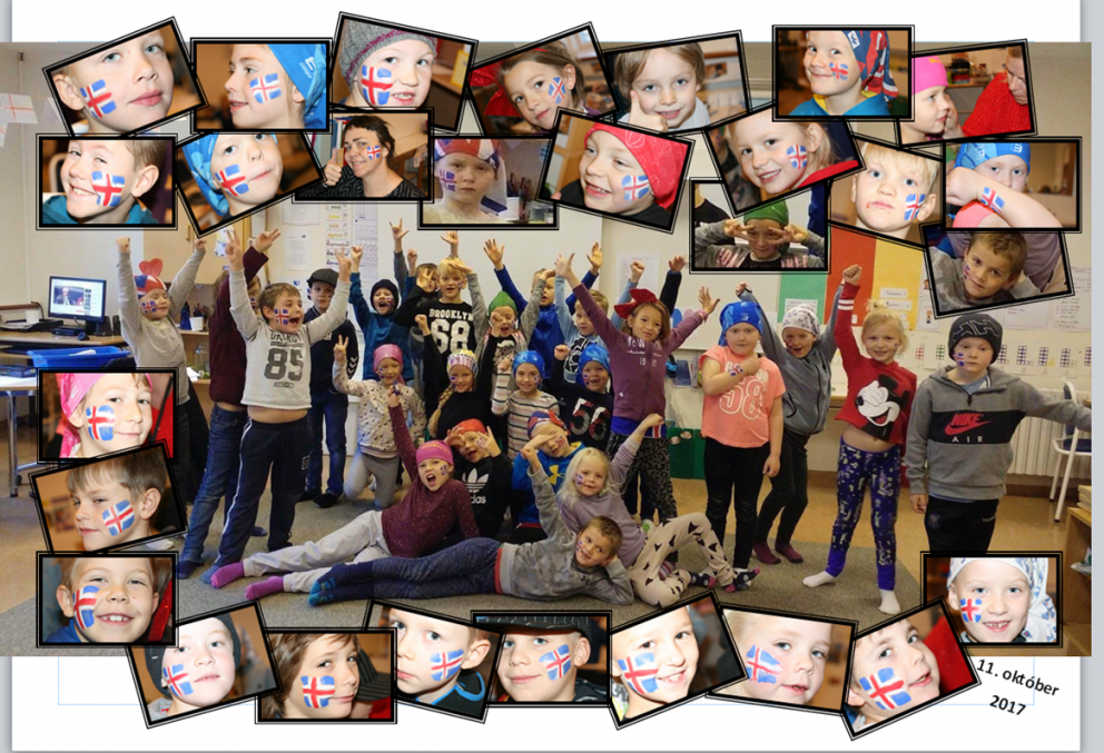 2. bekkur HÓ styður landsliðið