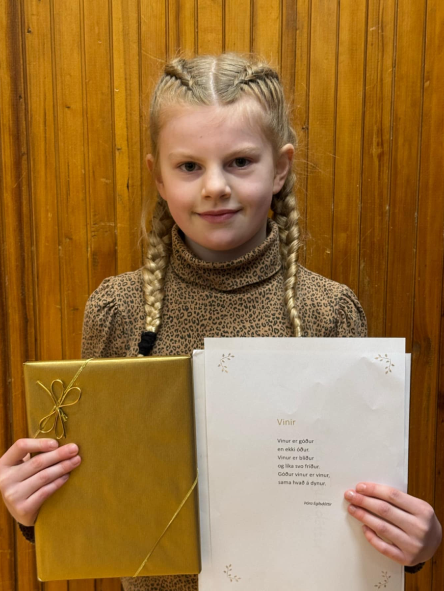 Þóra Egilsdóttir - vinningshafi á yngsta stigi