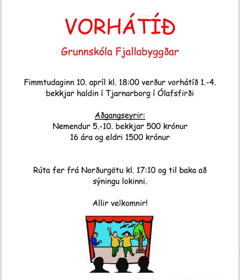 Vorhátíð 1. - 4. bekkjar