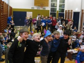 Það var mikið fjör eins og sjá má á myndinni