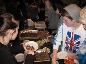 Fjör á þorrablóti eldri deildar