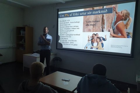 Þorgrímur Þráinsson í heimsókn til okkar