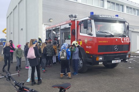 112 dagurinn - brunaæfing