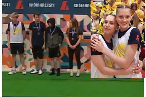 Verðlaunaafhendingin: Grunnskóli Fjallabyggðar í 3. sæti.