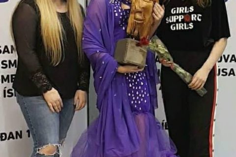 Nemendur Grunnskólans sigruðu í hönnunarkeppni félagsmiðstöðva.