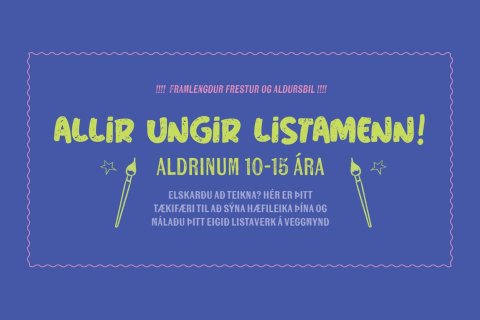 Ertu á aldrinum 10-15 ára? Elskarðu að teikna?