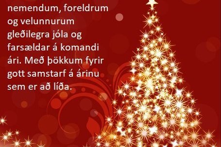Jólakveðja frá starfsfólki Grunnskóla Fjallabyggðar