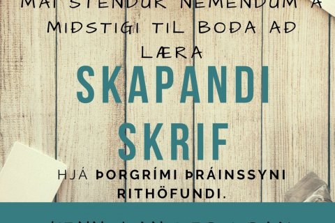 Skapandi skrif í boði fyrir nemendur í 5., 6. og 7. bekk Fjallabyggðar