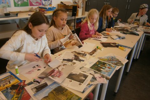 Bókarkynning og myndlist hjá 5. bekk