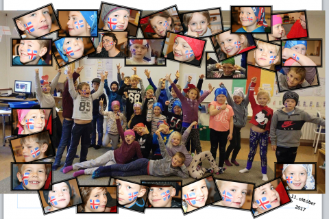 2. bekkur HÓ styður landsliðið